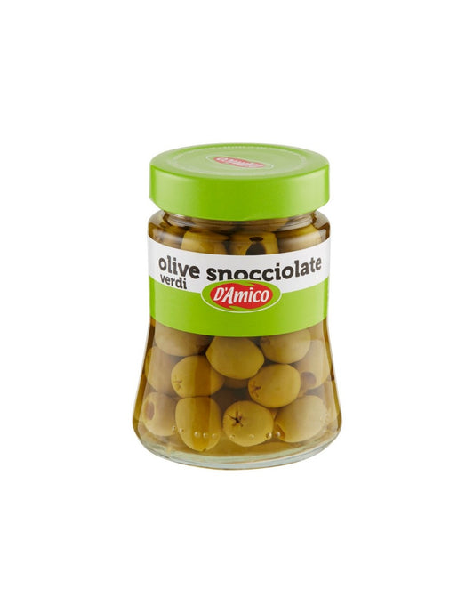 Ontpitte Groene Olijven in Brine - 290 gr